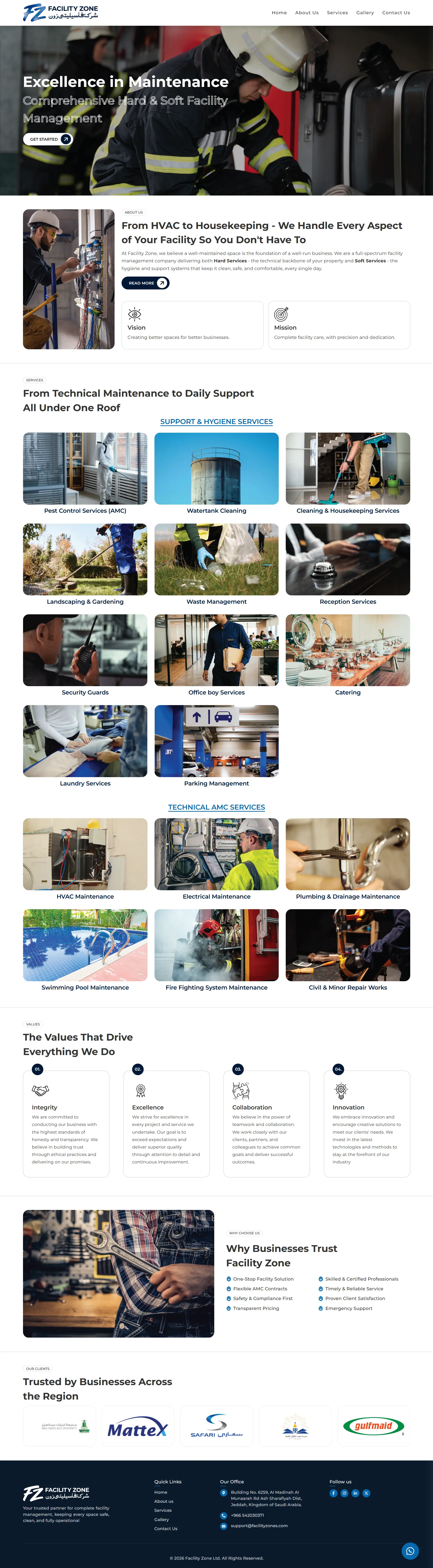 Facilityzones homepage