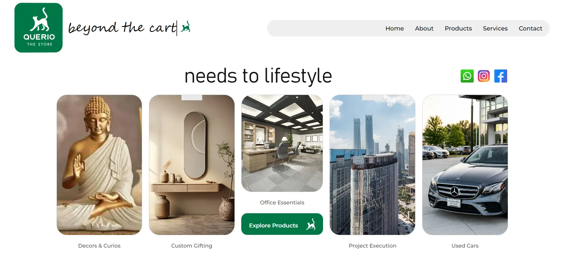 queriostore homepage